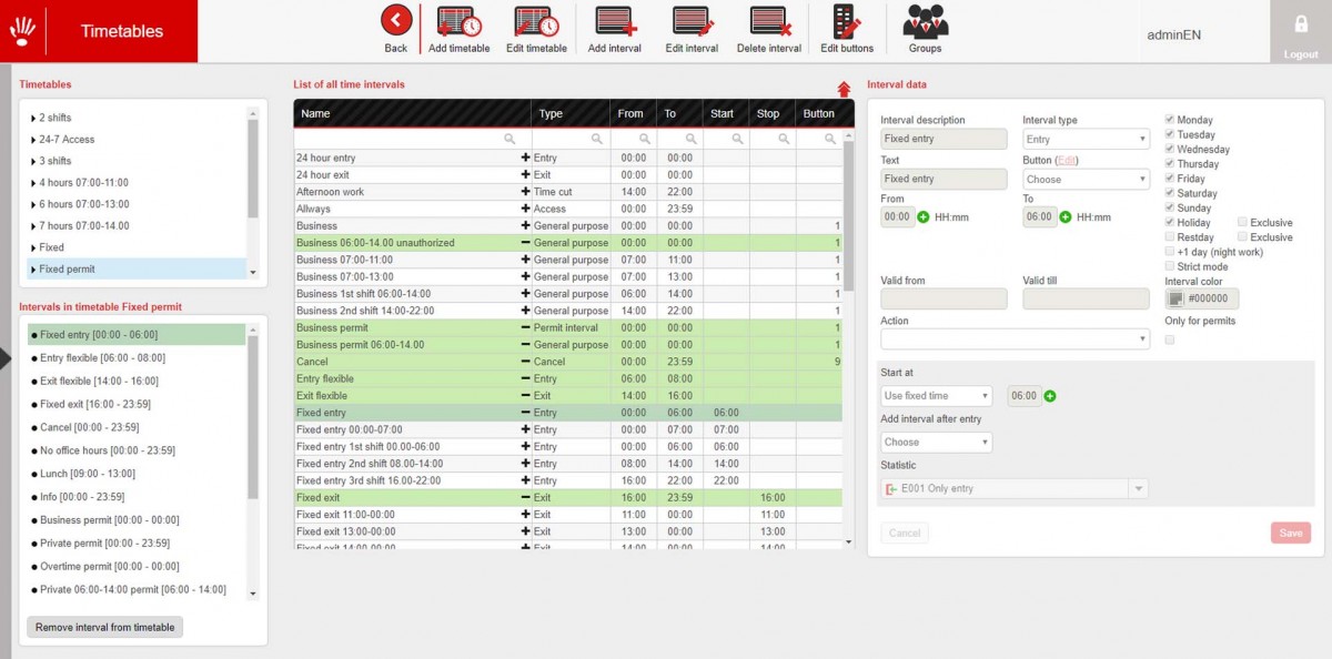 Codeks AC Timetables