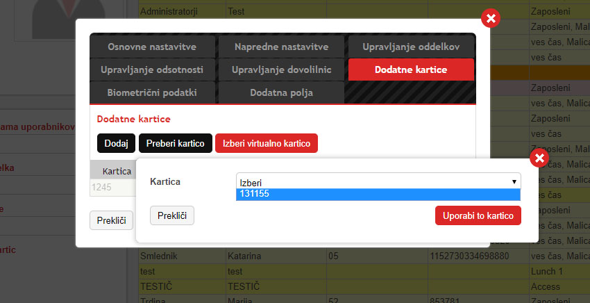 Virtual Card Dodajanje virtualne kartice